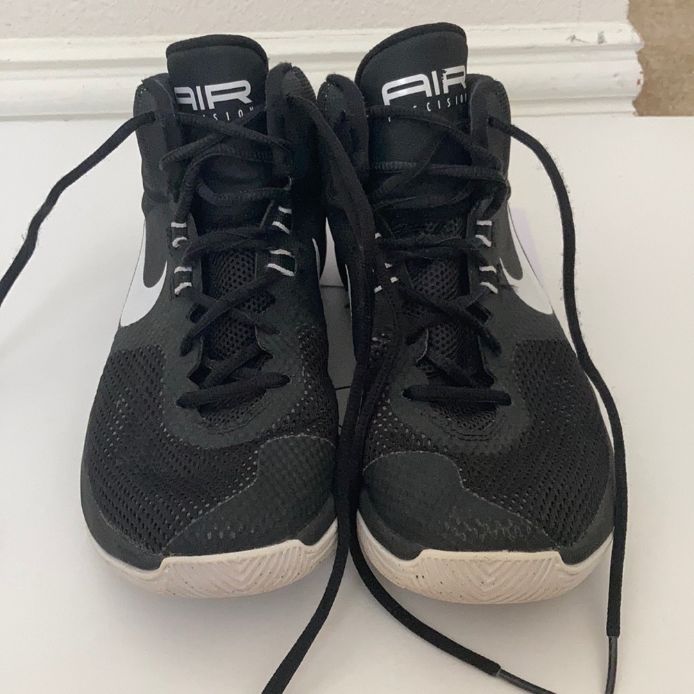 Women's Air Precision Black White Basketball Shoes